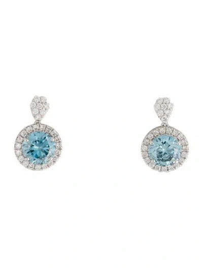 Pre-owned Earrings 14k 3.65ctw Lab-grown Diamond Drop  In Multi