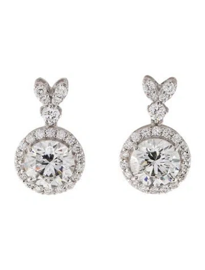 Pre-owned Earrings 14k 3.66ctw Lab-grown Diamond Drop  In Multi