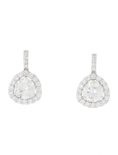 Pre-owned Earrings 14k 3.67ctw Lab-grown Diamond Drop  In Multi
