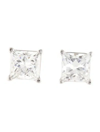 Pre-owned Earrings 14k 3.68ctw Lab-grown Diamond Solitaire Stud  In Multi