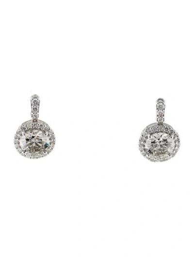 Pre-owned Earrings 14k 3.69ctw Lab-grown Diamond Drop  In Multi