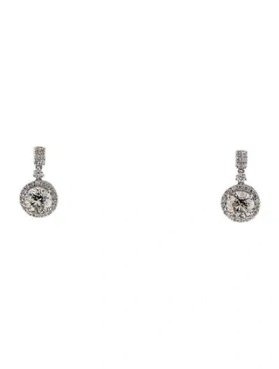 Pre-owned Earrings 14k 3.70ctw Lab-grown Diamond Drop  In Multi