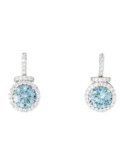 Pre-owned Earrings 14k 3.73ctw Lab-grown Diamond Drop  In Multi