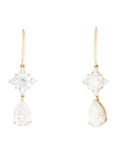 Pre-owned Earrings 14k 3.75ctw Lab-grown Diamond Drop  In Multi