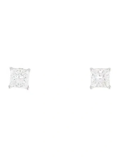 Pre-owned Earrings 14k 3.76ctw Lab-grown Diamond Solitaire Stud  In Multi