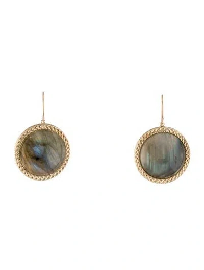 Pre-owned Earrings 14k 38.15ctw Labradorite Drop  In Multi