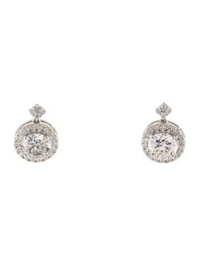 Pre-owned Earrings 14k 3.83ctw Lab-grown Diamond Drop  In Multi