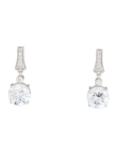 Pre-owned Earrings 14k 3.85ctw Lab-grown Diamond Drop  In Multi
