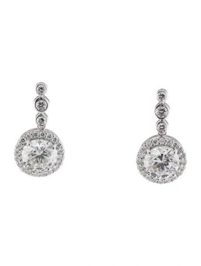 Pre-owned Earrings 14k 3.89ctw Lab-grown Diamond Drop  In Multi