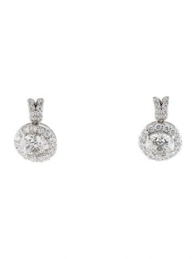 Pre-owned Earrings 14k 3.91ctw Lab-grown Diamond Drop  In Multi