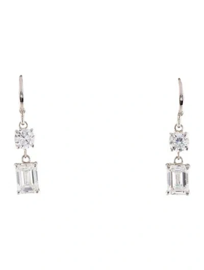 Pre-owned Earrings 14k 3.92ctw Lab-grown Diamond Drop  In Multi