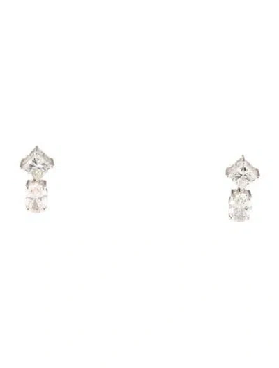 Pre-owned Earrings 14k 3.95ctw Lab-grown Diamond Drop  In Multi