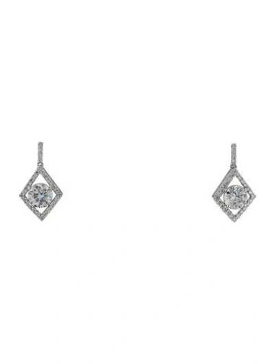 Pre-owned Earrings 14k 3.98ctw Lab-grown Diamond Drop  In Multi