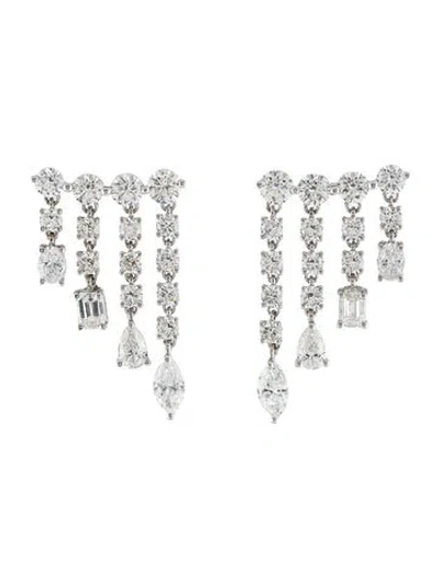 Pre-owned Earrings 14k 3.99ctw Diamond Drop  In Multi