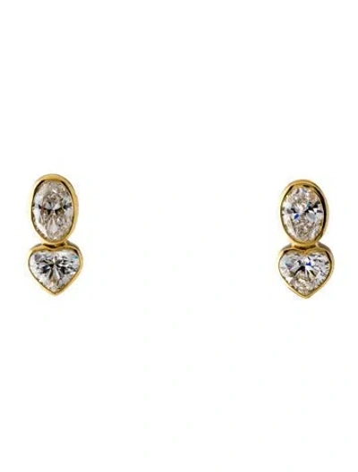 Pre-owned Earrings 14k 4.00ctw Lab-grown Diamond Drop  In Multi