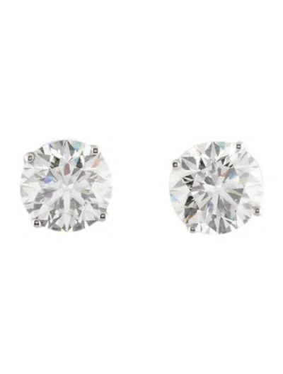 Pre-owned Earrings 14k 4.00ctw Lab-grown Diamond Solitaire Stud  In Multi