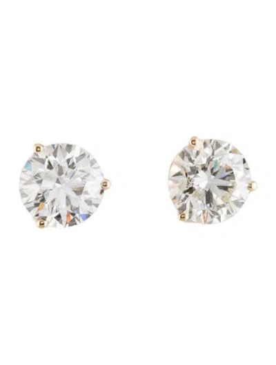 Pre-owned Earrings 14k 4.00ctw Lab-grown Diamond Solitaire Stud  In Multi