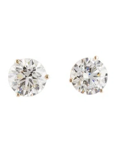 Pre-owned Earrings 14k 4.00ctw Lab-grown Diamond Solitaire Stud  In Multi