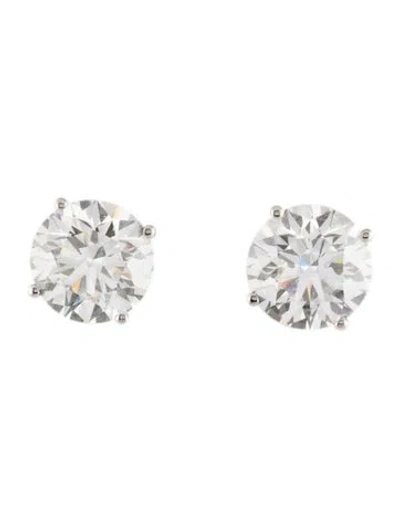 Pre-owned Earrings 14k 4.00ctw Lab-grown Diamond Solitaire Stud  In Multi