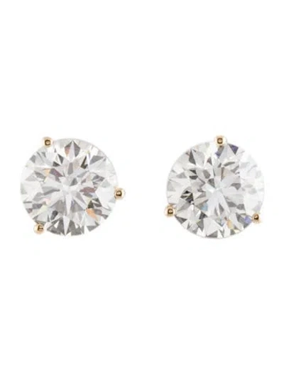 Pre-owned Earrings 14k 4.00ctw Lab-grown Diamond Solitaire Stud  In Multi