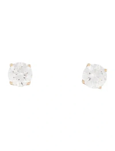 Pre-owned Earrings 14k 4.00ctw Lab-grown Diamond Stud  In Multi