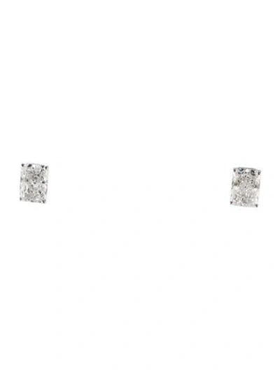 Pre-owned Earrings 14k 4.03ctw Lab-grown Diamond Solitaire Stud  In Multi