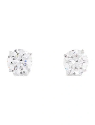 Pre-owned Earrings 14k 4.04ctw Lab-grown Diamond Stud  In Multi