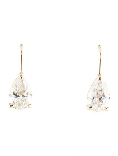 Pre-owned Earrings 14k 4.06ctw Lab-grown Diamond Drop  W/ Tags In Multi