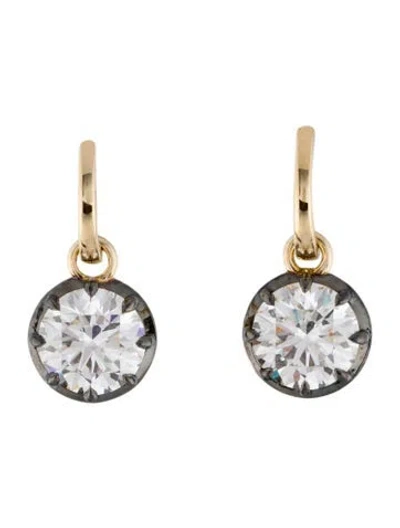 Pre-owned Earrings 14k 4.06ctw Lab-grown Diamond Drop  W/ Tags In Multi