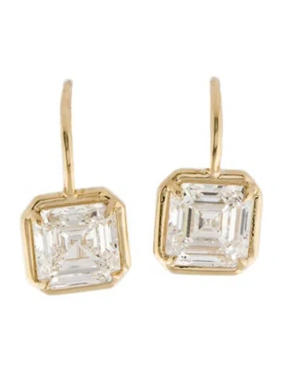 Pre-owned Earrings 14k 4.07ctw Lab-grown Diamond Drop  In Multi