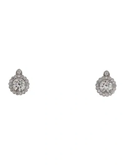 Pre-owned Earrings 14k 4.07ctw Lab-grown Diamond  In Multi