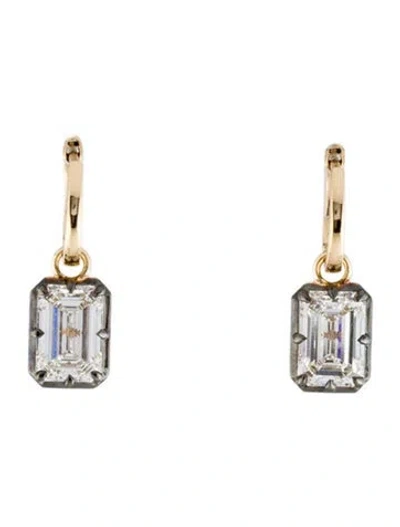 Pre-owned Earrings 14k 4.11ctw Lab-grown Diamond Drop  In Multi