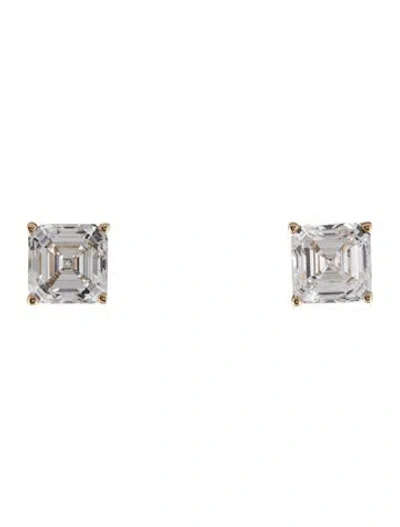 Pre-owned Earrings 14k 4.12ctw Lab-grown Diamond Solitaire Stud  In Multi