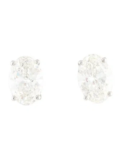 Pre-owned Earrings 14k 4.13ctw Lab-grown Diamond Stud  In Multi