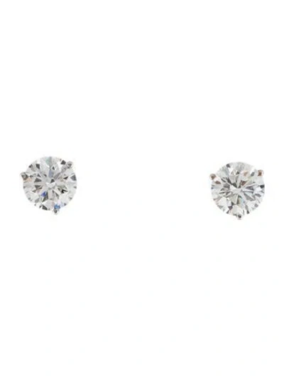 Pre-owned Earrings 14k 4.15ctw Lab-grown Diamond Solitaire Stud  In Multi