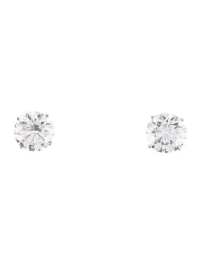 Pre-owned Earrings 14k 4.17ctw Lab-grown Diamond Solitaire Stud  In Multi