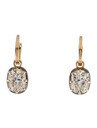 Pre-owned Earrings 14k 4.21ctw Lab-grown Diamond Drop  In Multi