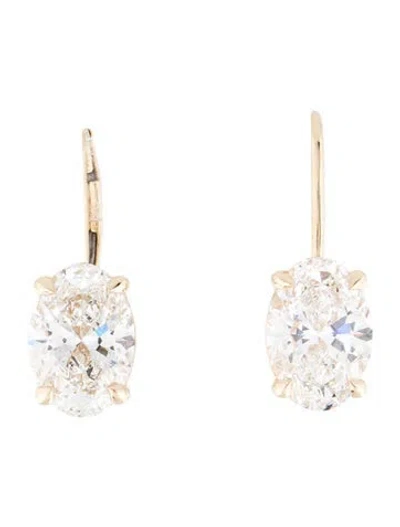 Pre-owned Earrings 14k 4.22ctw Lab-grown Diamond Drop  W/ Tags In Multi