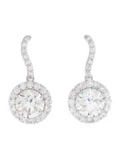 Pre-owned Earrings 14k 4.24ctw Lab-grown Diamond Drop  In Multi