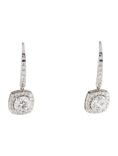 Pre-owned Earrings 14k 4.24ctw Lab-grown Diamond Drop  In Multi