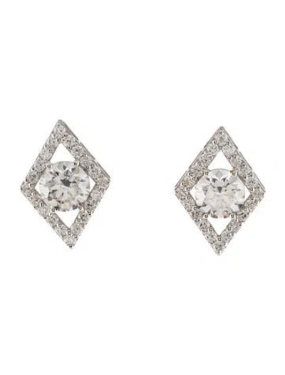 Pre-owned Earrings 14k 4.28ctw Lab-grown Diamond Stud  In Multi