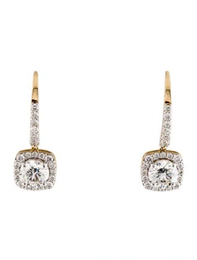 Pre-owned Earrings 14k 4.31ctw Lab-grown Diamond Drop  In Multi