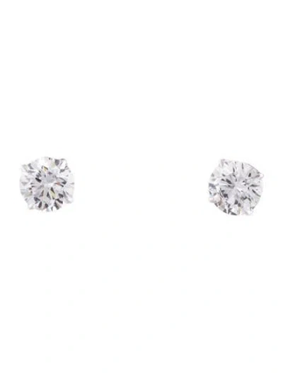 Pre-owned Earrings 14k 4.31ctw Lab-grown Diamond Solitaire Stud  In Multi