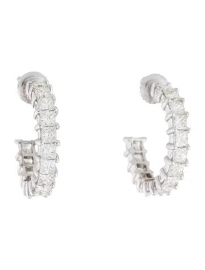 Pre-owned Earrings 14k 4.50ctw Diamond Hoop  In Multi
