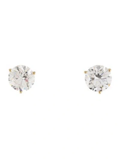 Pre-owned Earrings 14k 4.50ctw Lab-grown Diamond Solitaire Stud  In Multi