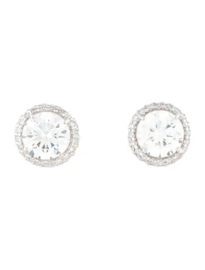 Pre-owned Earrings 14k 4.52ctw Lab-grown Diamond Stud  In Multi