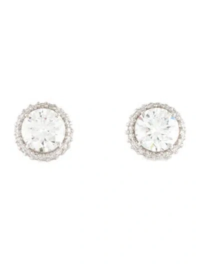 Pre-owned Earrings 14k 4.55ctw Lab-grown Diamond Stud  In Multi