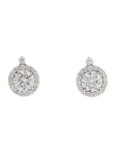 Pre-owned Earrings 14k 4.57ctw Lab-grown Diamond Drop  In Multi