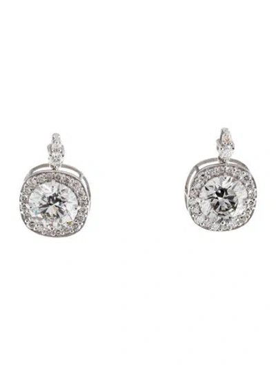 Pre-owned Earrings 14k 4.69ctw Lab-grown Diamond Drop  In Multi