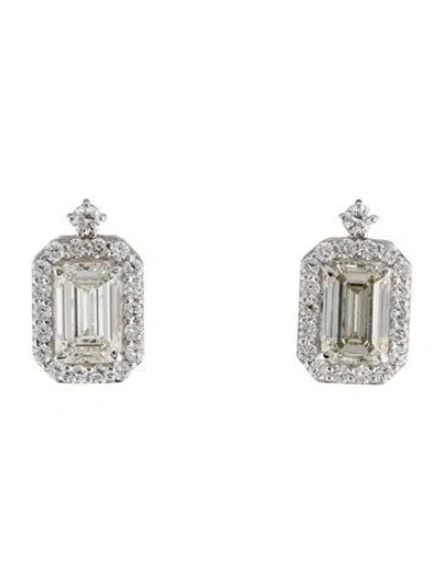 Pre-owned Earrings 14k 4.69ctw Lab-grown Diamond Drop  In Multi